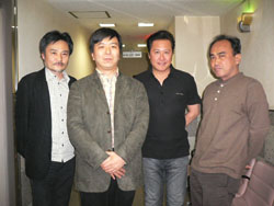 黒沢清さん、鶴田監督、石橋凌さん、高橋洋さん 写真