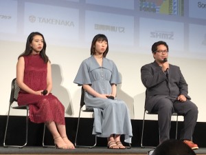 左から主演、村田唯氏、笠松七海氏、芳賀俊監督